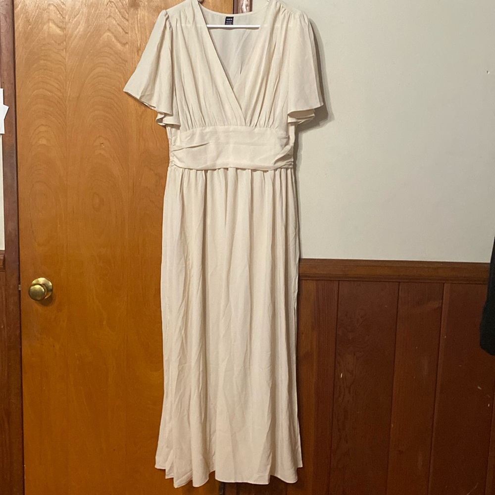 Cream long romantic dress